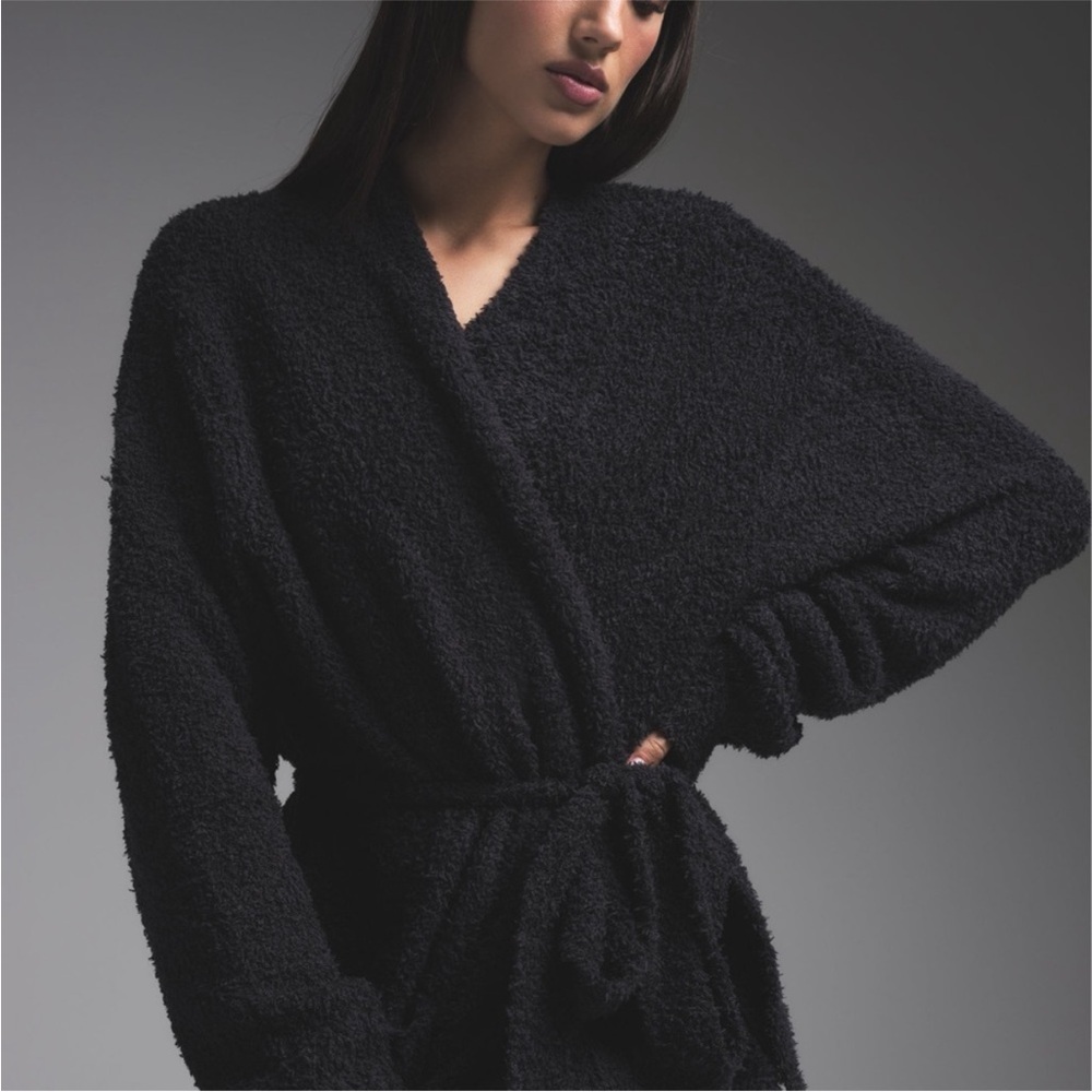 SKIMS Cozy Robe Onyx  (XXS/XS) - Picture 2 of 6